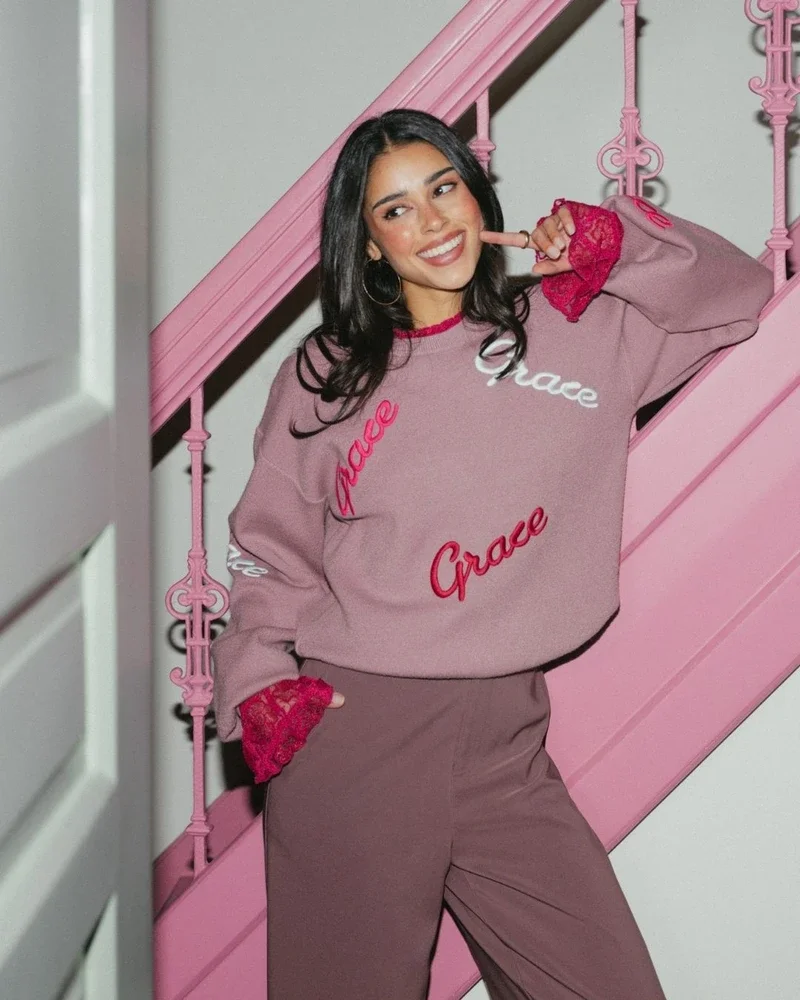 Lexa knit sweater Roze Lexa knit sweater Roze