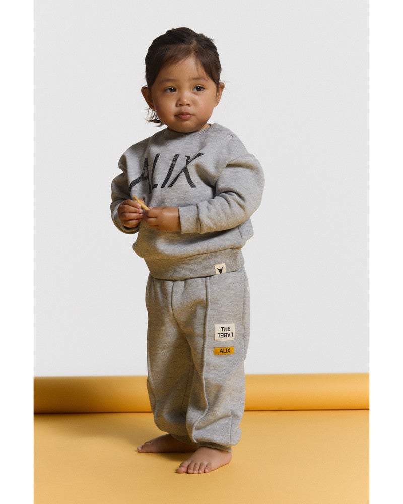 baby knitted pintuck pants Grijs baby knitted pintuck pants Grijs