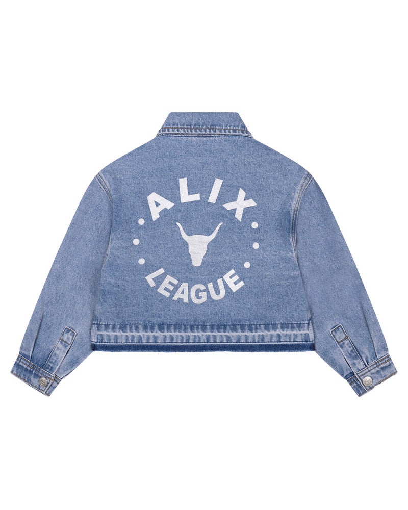 kids woven flowy denim blouse Blauw kids woven flowy denim blouse Blauw