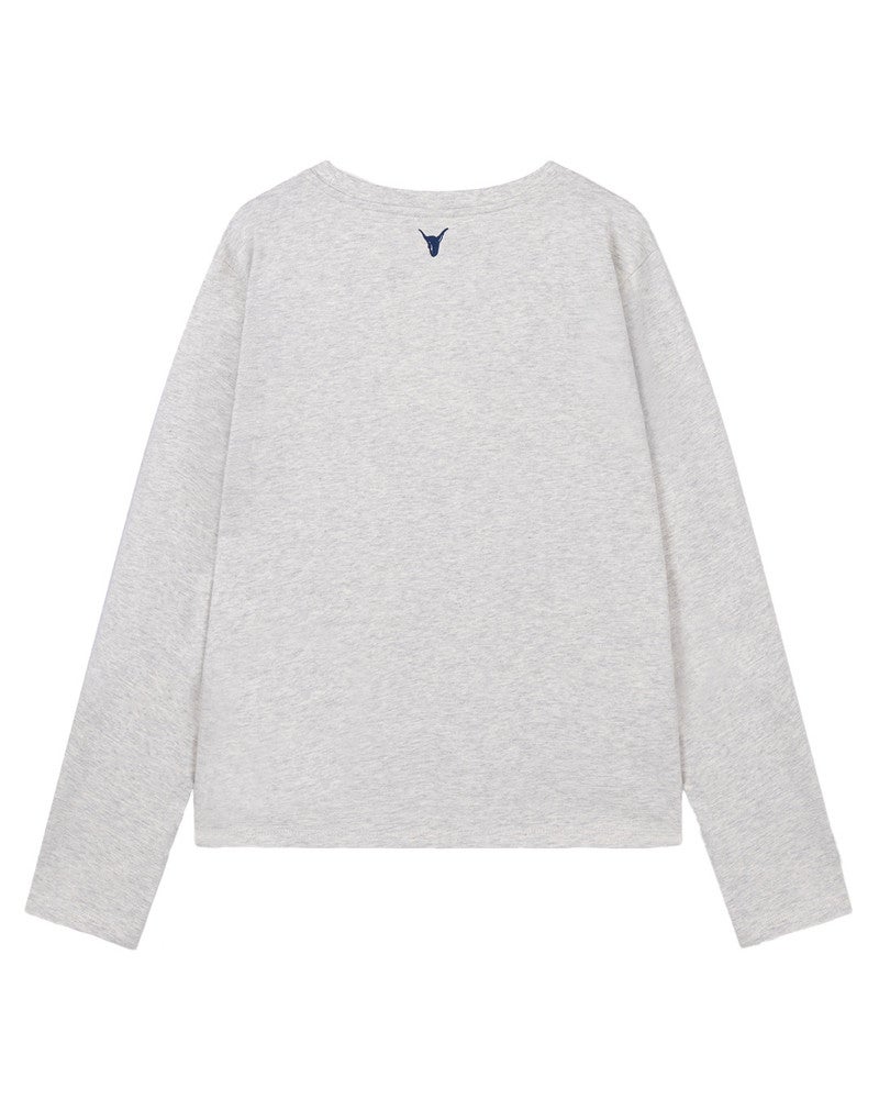 kids knitted The Label longsleeve Grijs kids knitted The Label longsleeve Grijs