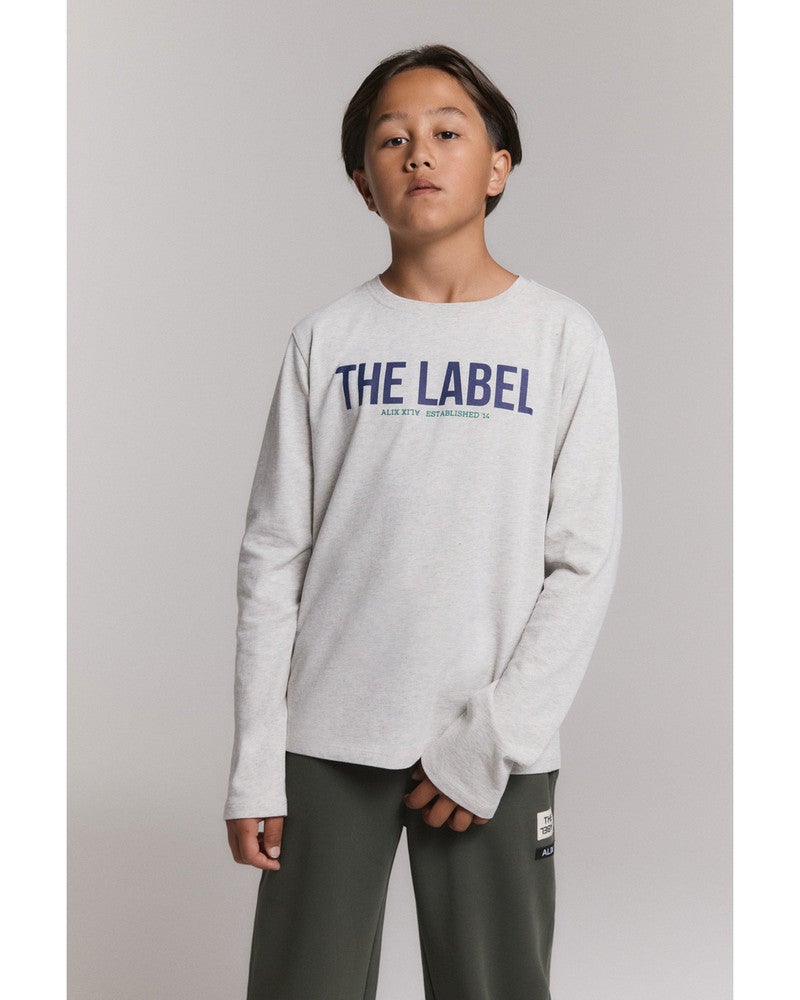 kids knitted The Label longsleeve Grijs kids knitted The Label longsleeve Grijs