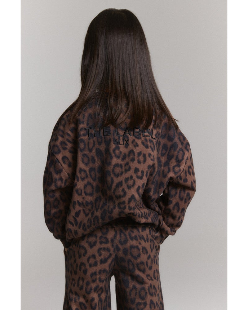 kids knitted leopard sweater Bruin 1 kids knitted leopard sweater Bruin 1