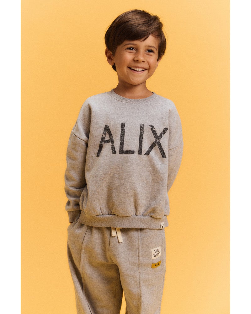 kids knitted world tour sweater Grijs kids knitted world tour sweater Grijs