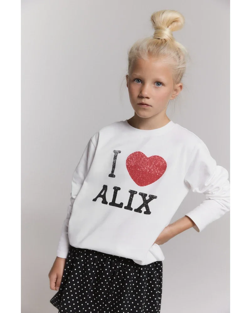 kids knitted I love alix longsleeve Wit 1 kids knitted I love alix longsleeve Wit 1