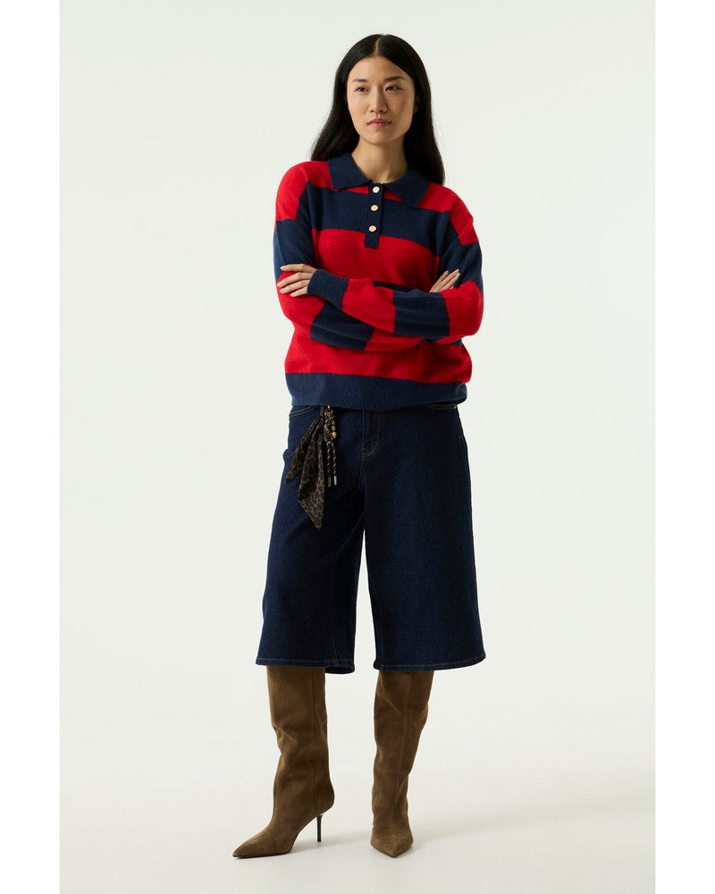 U260140 Celia Long Bermuda Donker Blauw U260140 Celia Long Bermuda Donker Blauw