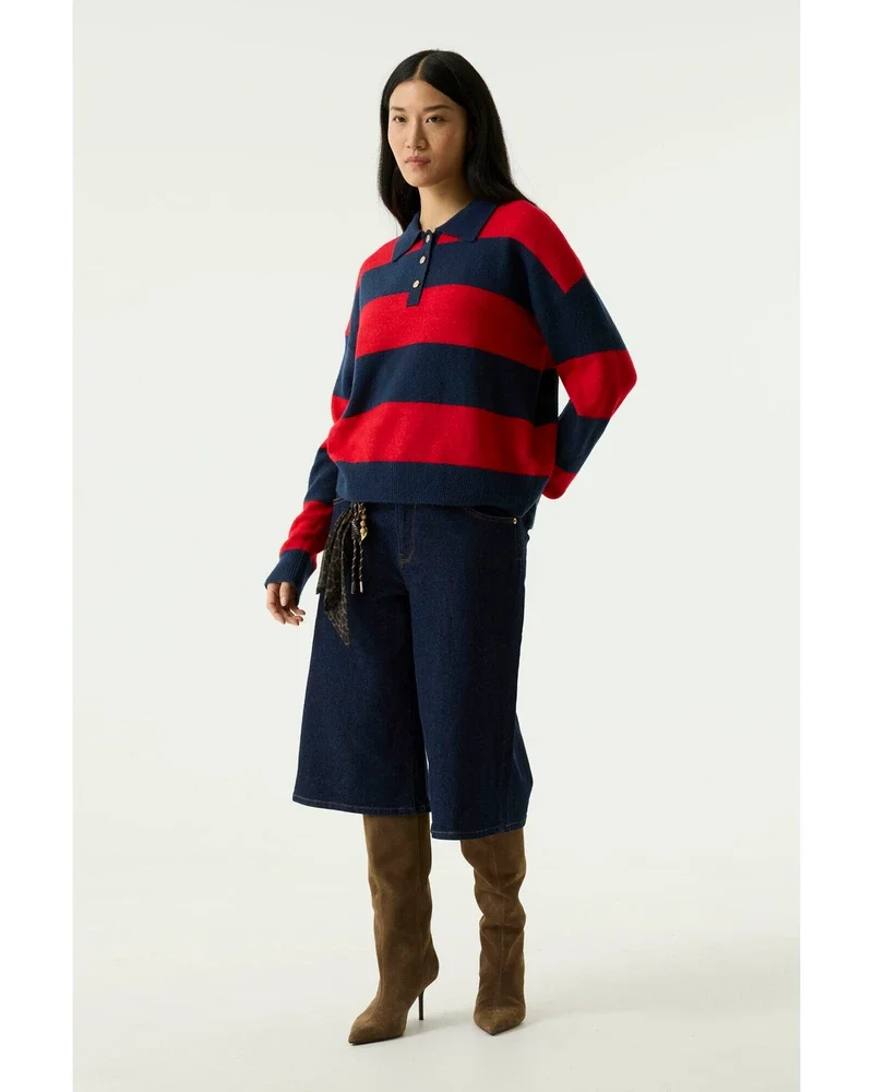 U260140 Celia Long Bermuda Donker Blauw U260140 Celia Long Bermuda Donker Blauw