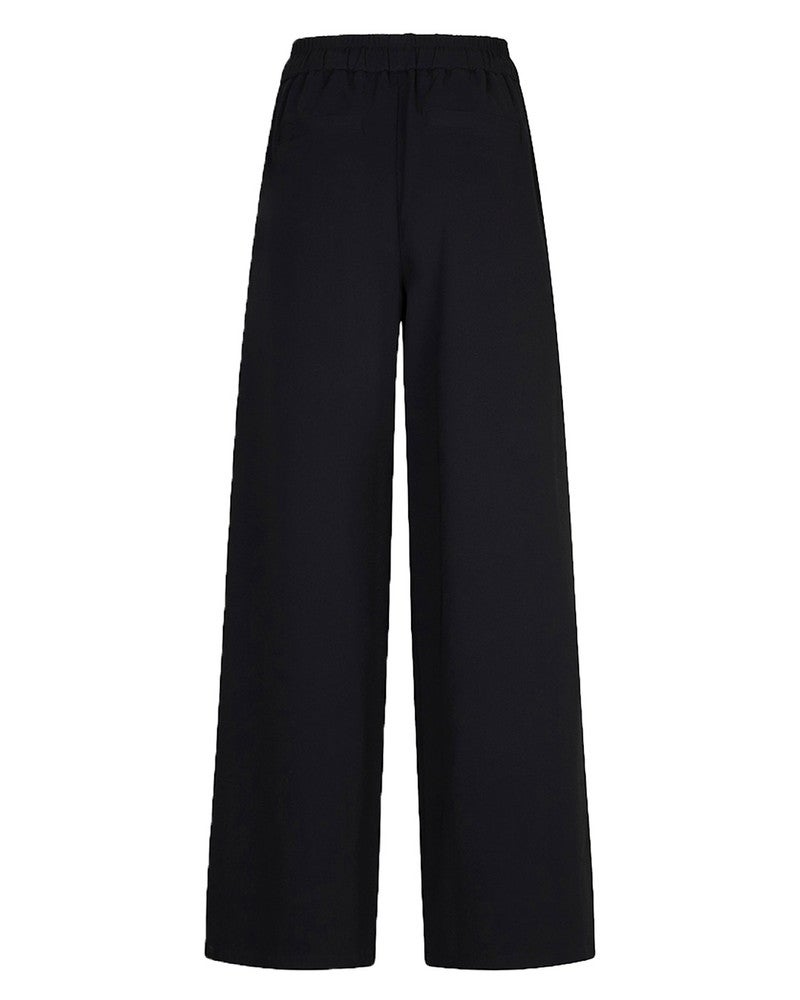 Trousers wide acetate Zwart 1 Trousers wide acetate Zwart 1