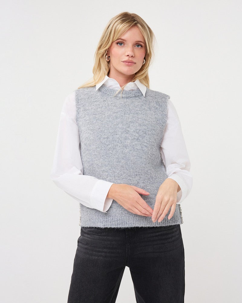 Gilet slv/lss diamonds Grijs Gilet slv/lss diamonds Grijs
