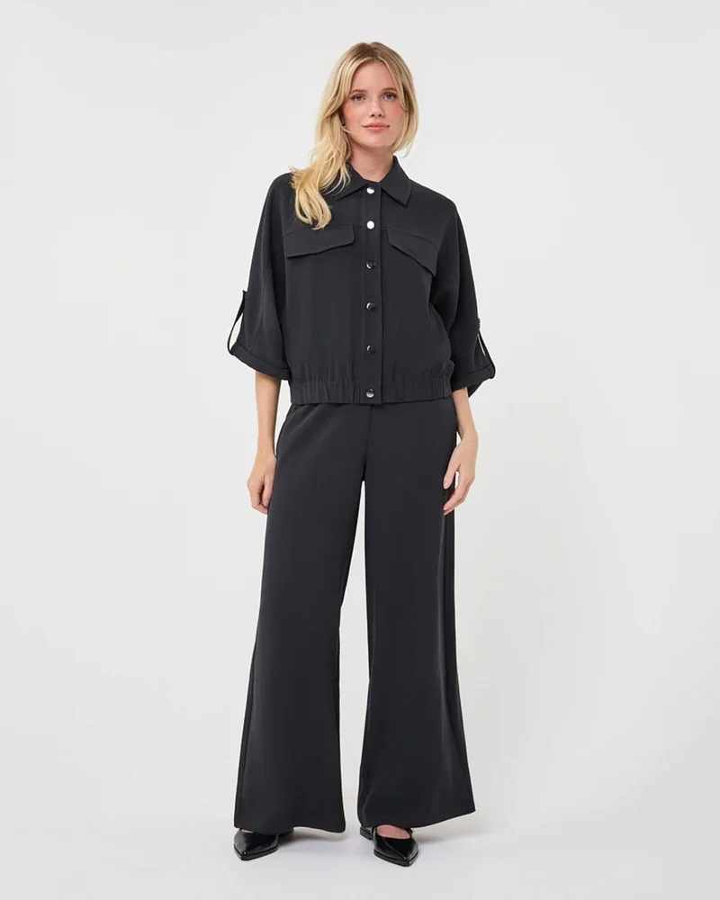 Blouse acetate Zwart 1 Blouse acetate Zwart 1