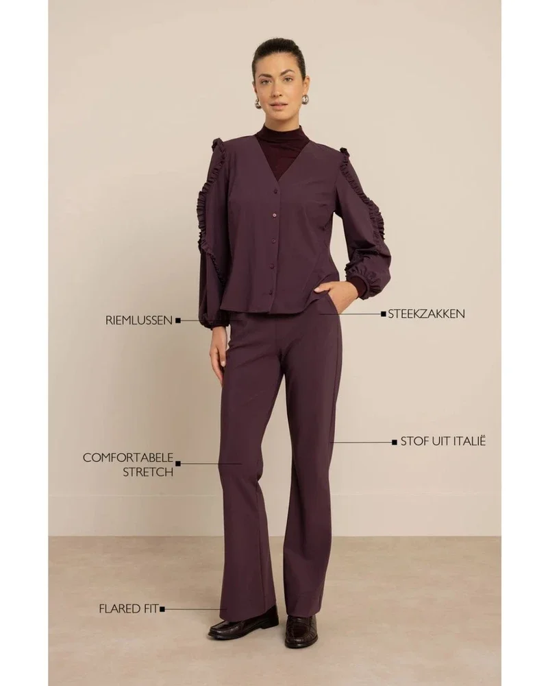 Flair bonded trousers 14201 Paars Flair bonded trousers 14201 Paars