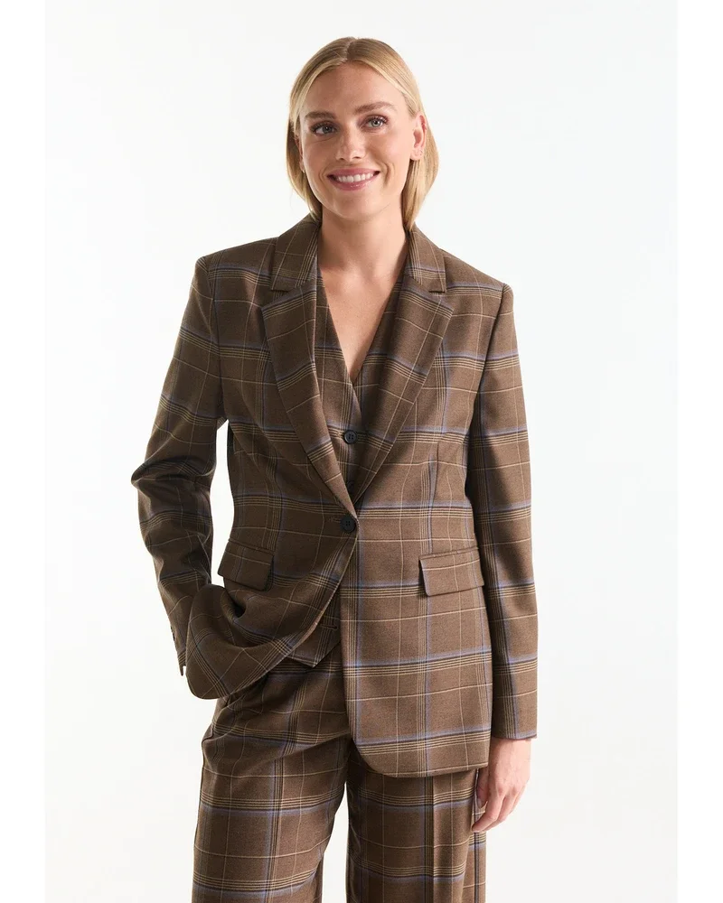 KYLIA BLAZER bc 238 check long sleeve Bruin 1 KYLIA BLAZER bc 238 check long sleeve Bruin 1
