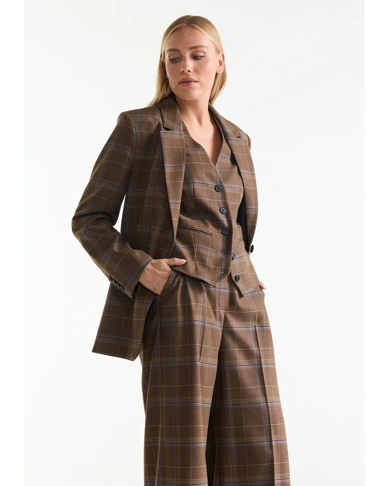 KYLIA BLAZER bc 238 check long sleeve Bruin 1 KYLIA BLAZER bc 238 check long sleeve Bruin 1