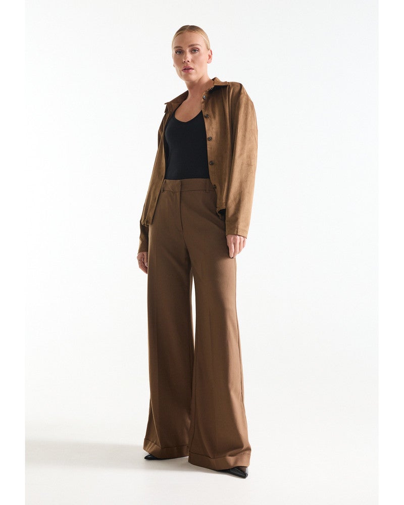 DIAN BROEK w 407 wide leg long omslag Camel DIAN BROEK w 407 wide leg long omslag Camel