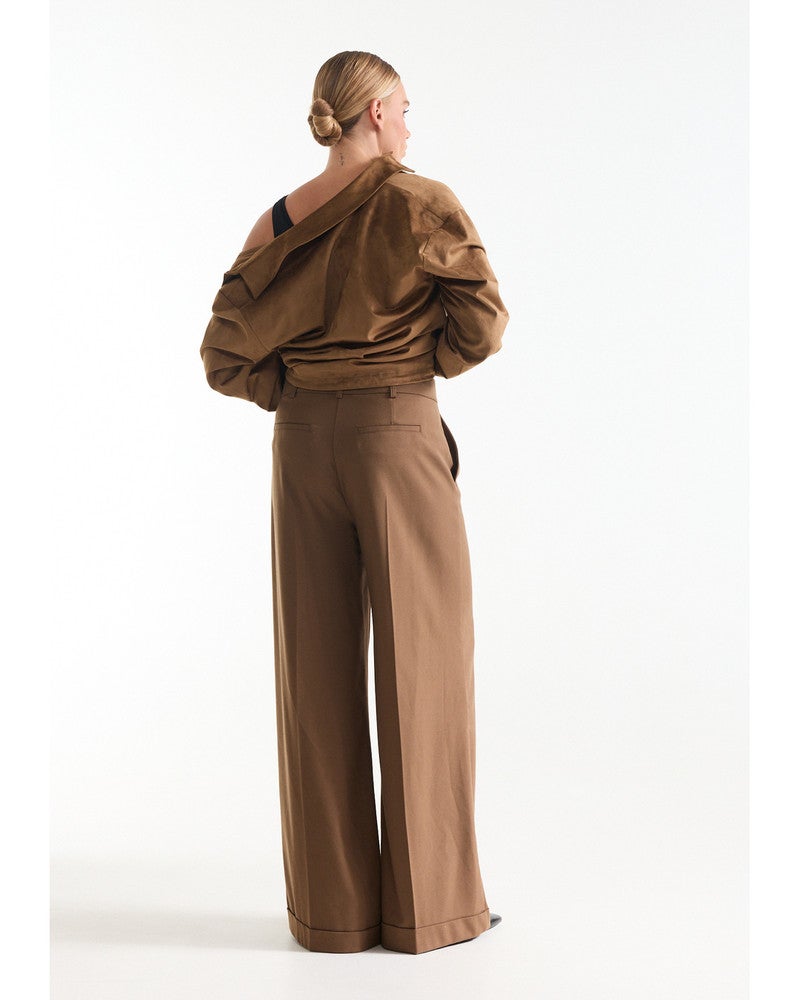 DIAN BROEK w 407 wide leg long omslag Camel DIAN BROEK w 407 wide leg long omslag Camel
