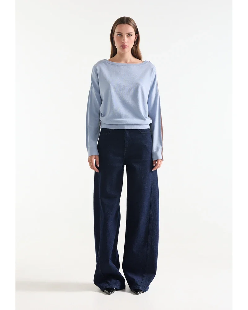 EMMY TRUI fn 194 round neckline 3/4 sleeve wide fit Bruin 1 EMMY TRUI fn 194 round neckline 3/4 sleeve wide fit Bruin 1
