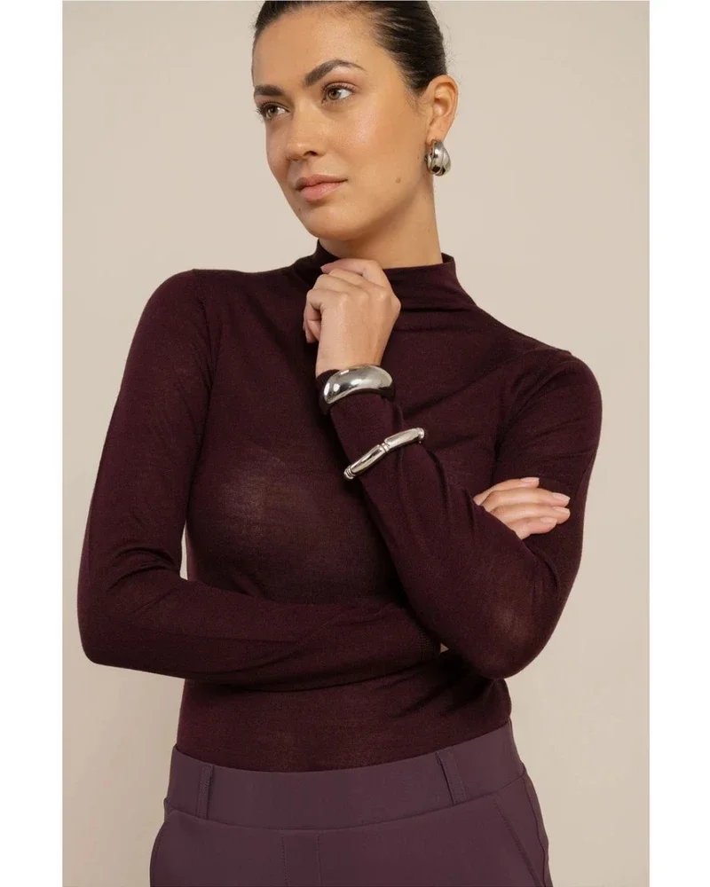 Reggie col pullover Paars Reggie col pullover Paars
