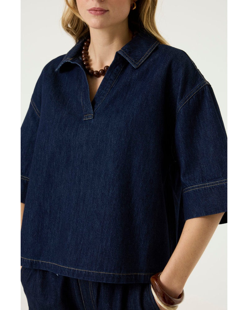 U260036 Ladies Shirt LS Donker Blauw U260036 Ladies Shirt LS Donker Blauw