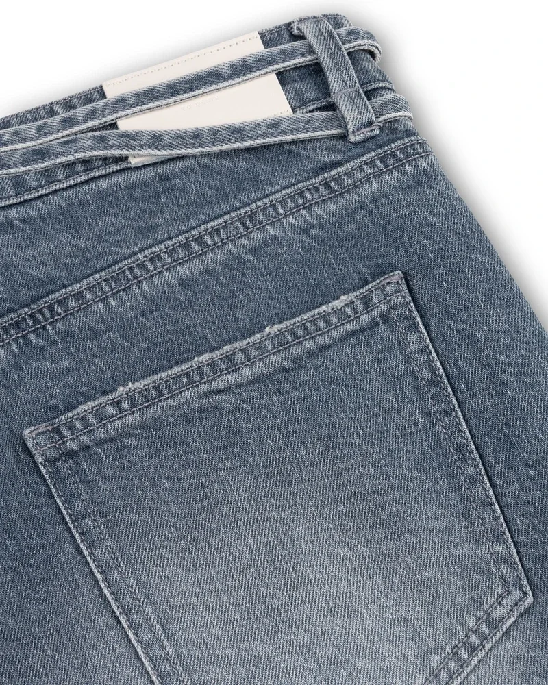 Extra wide leg jeans with double cords Blauw Extra wide leg jeans with double cords Blauw