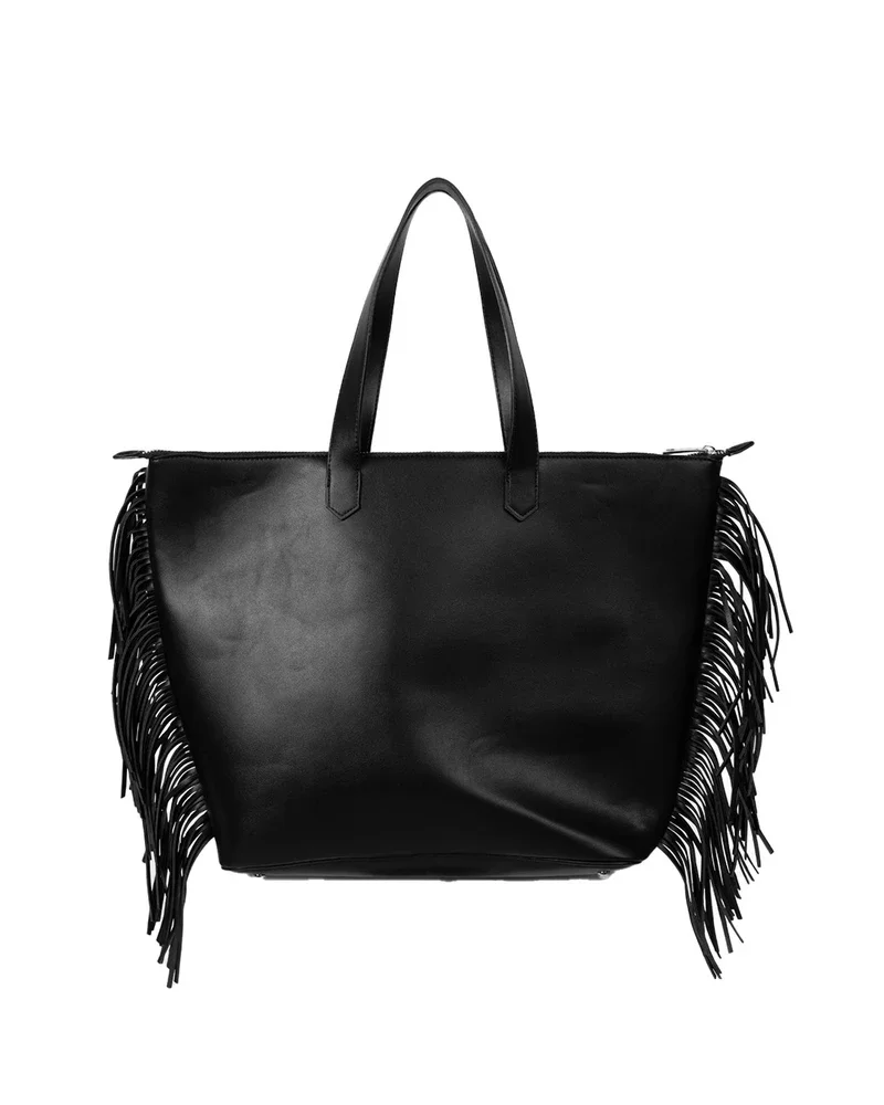 ladies woven big braided bag Zwart 1 ladies woven big braided bag Zwart 1