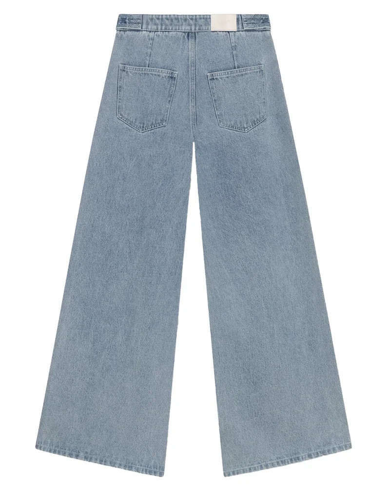 Tailored pleated jeans Blauw Tailored pleated jeans Blauw