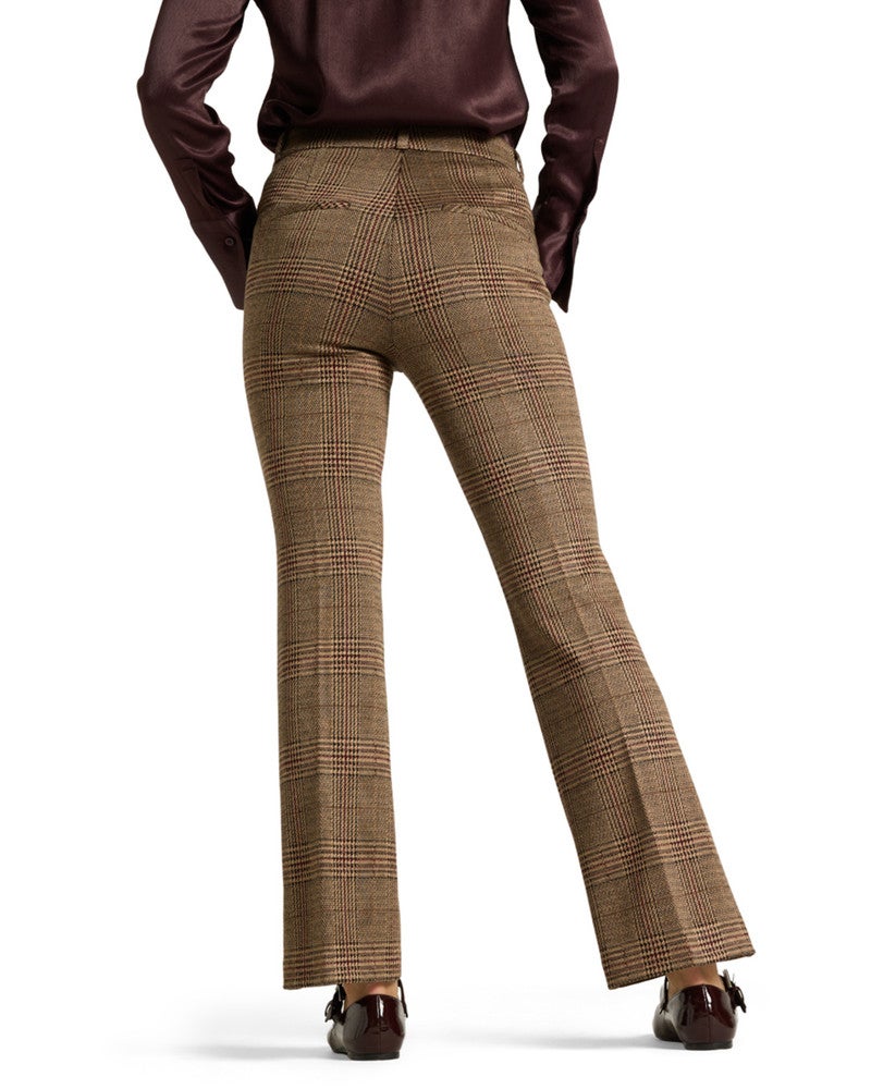 Fleur Cropped Glencheck Jersey Jacquard Bordeaux Fleur Cropped Glencheck Jersey Jacquard Bordeaux