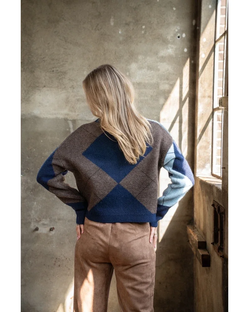 Cain Argyle Blauw Cain Argyle Blauw