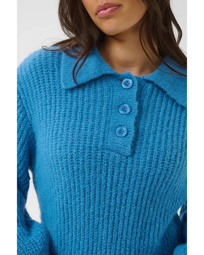 TabbathaSZ Polo Pullover Licht Blauw TabbathaSZ Polo Pullover Licht Blauw