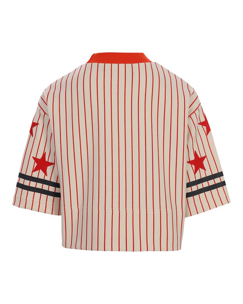10sixteen Oversized Tee Sporty Stripes Rood 10sixteen Oversized Tee Sporty Stripes Rood