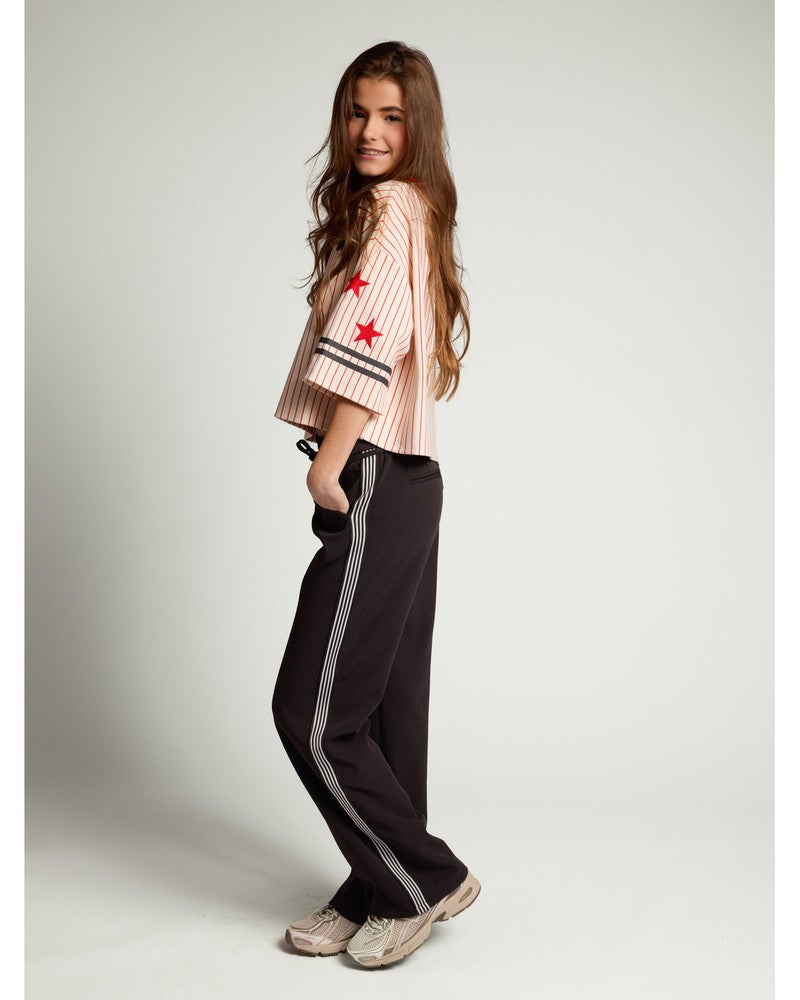 10sixteen Oversized Tee Sporty Stripes Rood 10sixteen Oversized Tee Sporty Stripes Rood