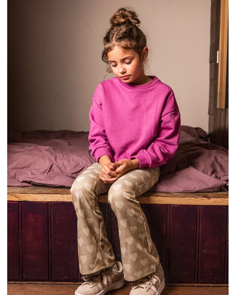 Little balloon sweater backtext Paars Little balloon sweater backtext Paars