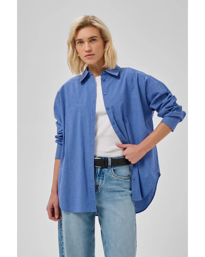 MWIlse Boxy Shirt Blauw MWIlse Boxy Shirt Blauw