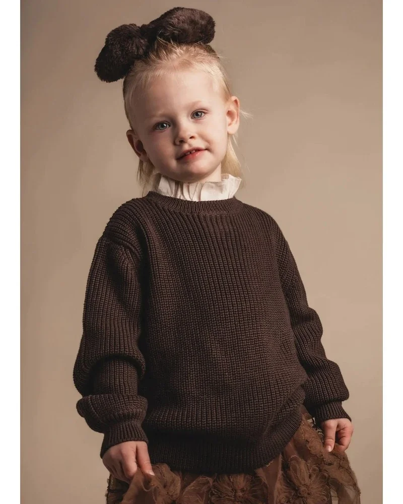 Mai Knitted Sweater Collar Bruin 2 Mai Knitted Sweater Collar Bruin 2
