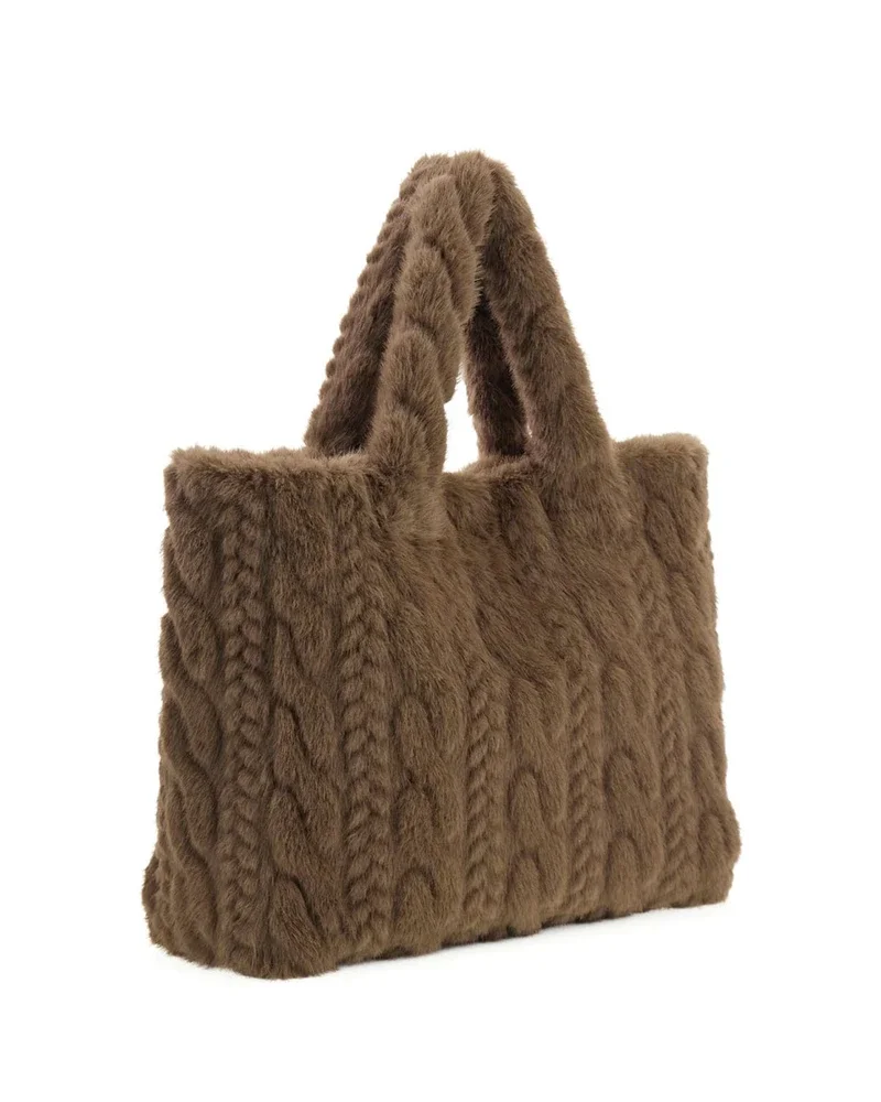 ILDE FAUX FUR BRAIDED BAG Bruin 1 ILDE FAUX FUR BRAIDED BAG Bruin 1