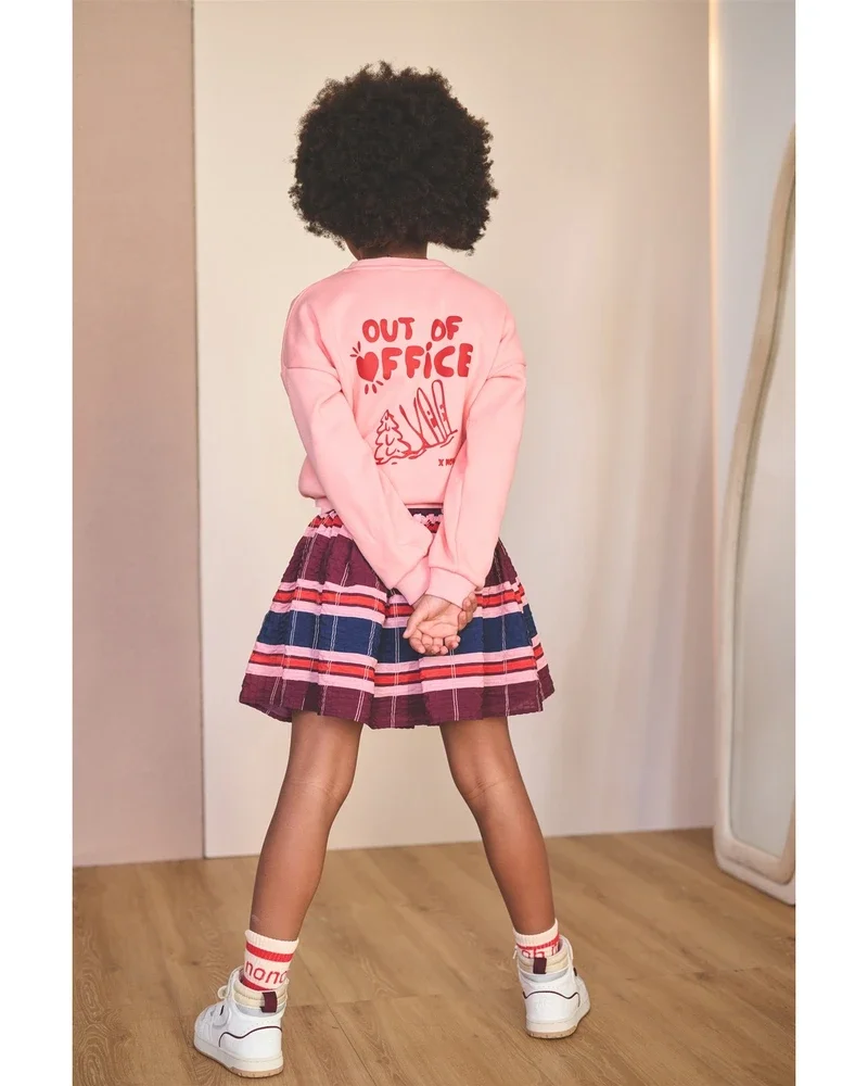 Ninu Check Skirt Bordeaux Ninu Check Skirt Bordeaux