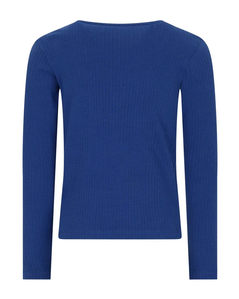 Kyas Rib Jersey Top Blauw Kyas Rib Jersey Top Blauw