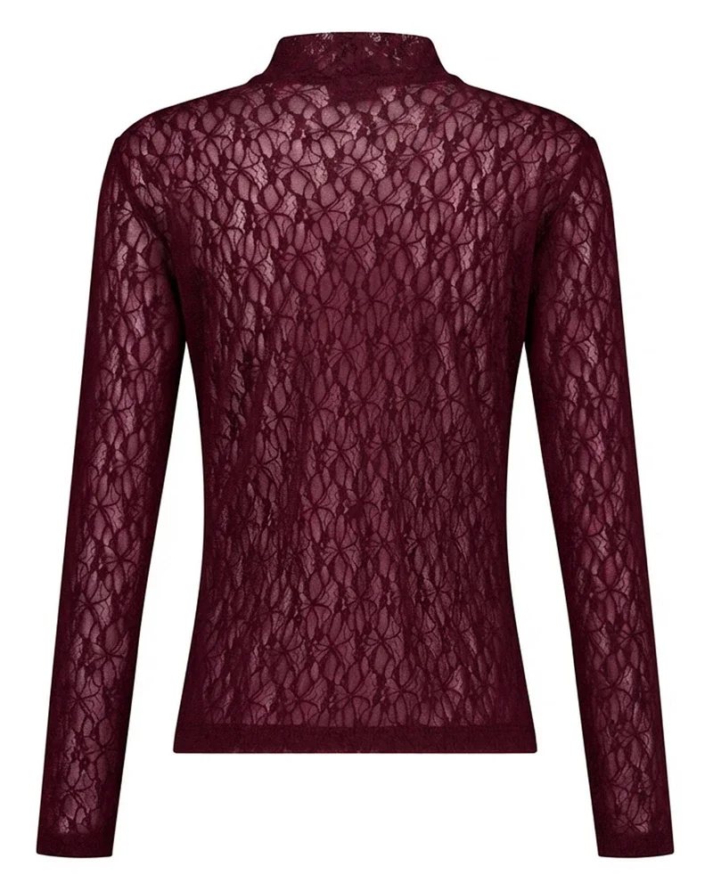 Reagan lace col top Paars Reagan lace col top Paars