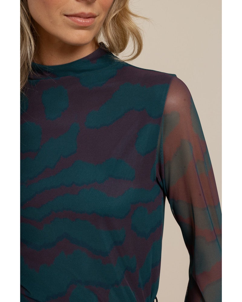 Rachel blurred mesh top Groen Rachel blurred mesh top Groen