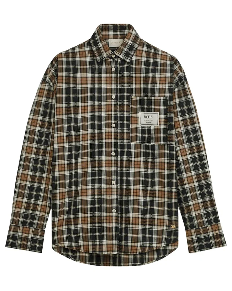 JV-BELLIS oversized checked blouse Zwart 1 JV-BELLIS oversized checked blouse Zwart 1