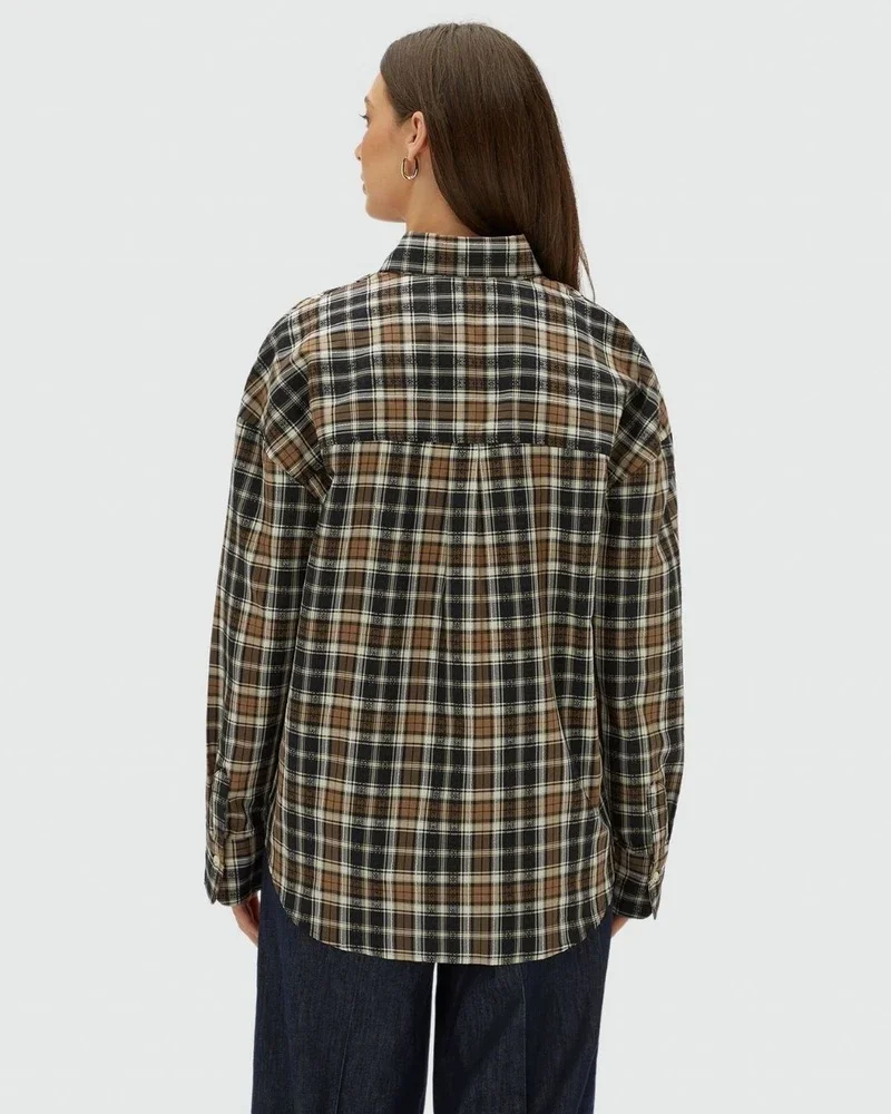 JV-BELLIS oversized checked blouse Zwart 1 JV-BELLIS oversized checked blouse Zwart 1