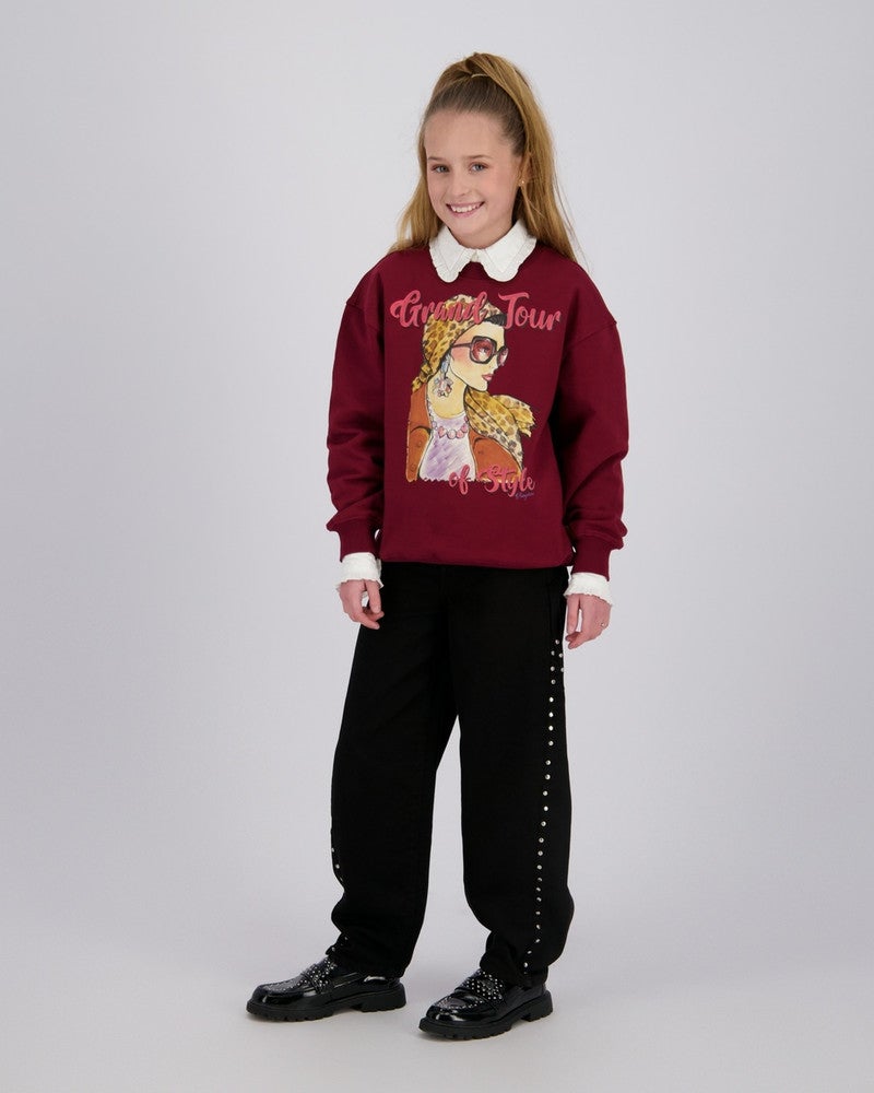 Nolien Sweater Girl Style Bordeaux Nolien Sweater Girl Style Bordeaux
