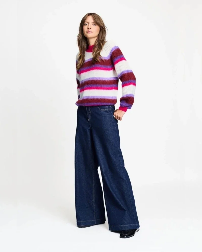 PULLOVER - Faye Striped Red Multi PULLOVER - Faye Striped Red Multi