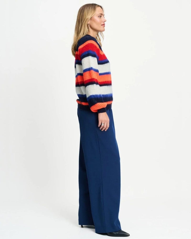 PULLOVER - Faye Striped Blue Multi PULLOVER - Faye Striped Blue Multi