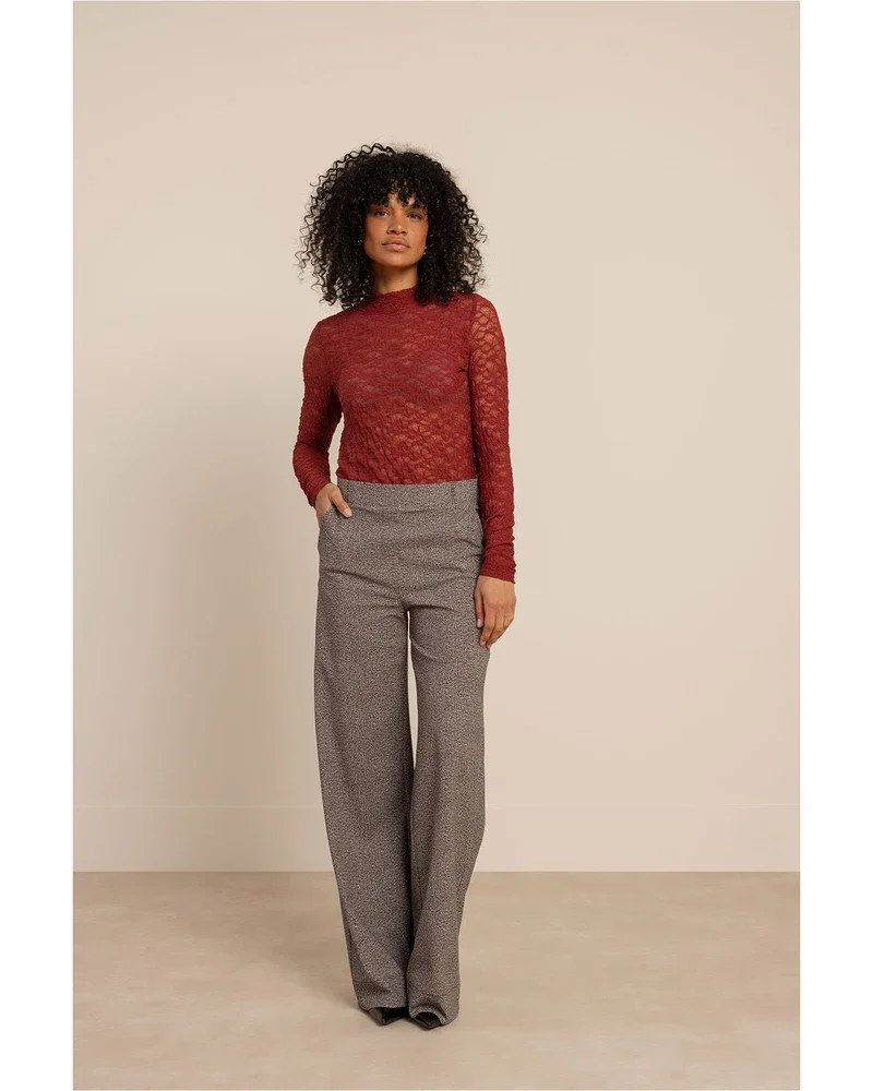 Lexie tweed look trousers Zwart 1 Lexie tweed look trousers Zwart 1