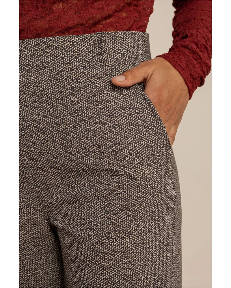 Lexie tweed look trousers Zwart 1 Lexie tweed look trousers Zwart 1