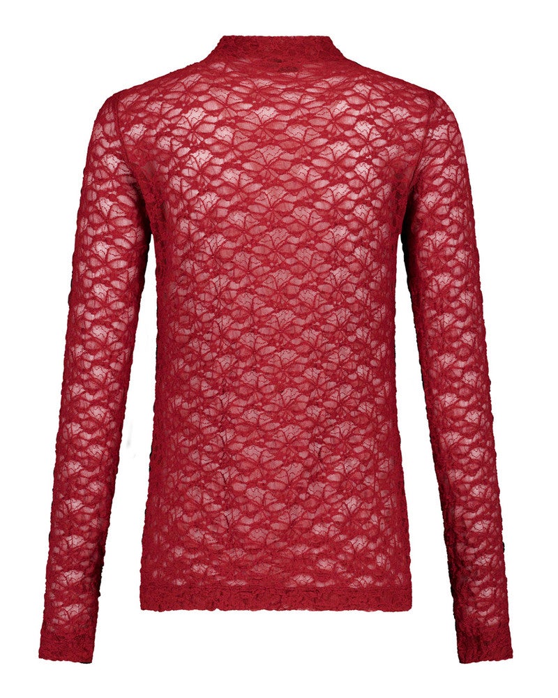 Reagan lace col top Bordeaux Reagan lace col top Bordeaux