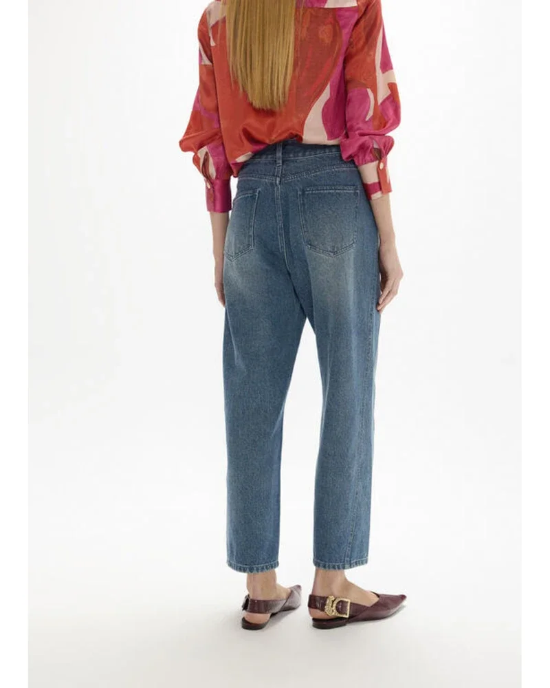 Denim Jeans Met Studs Blauw Denim Jeans Met Studs Blauw