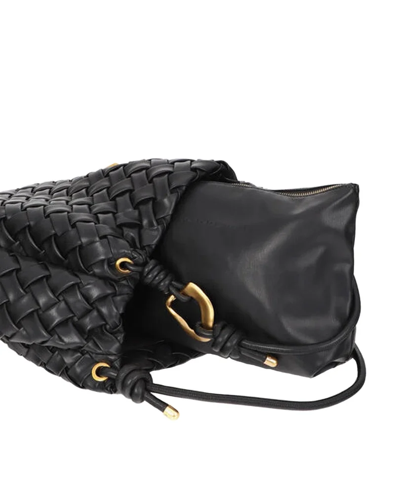 Handtas Met Gevlochten Design Zwart 1 Handtas Met Gevlochten Design Zwart 1