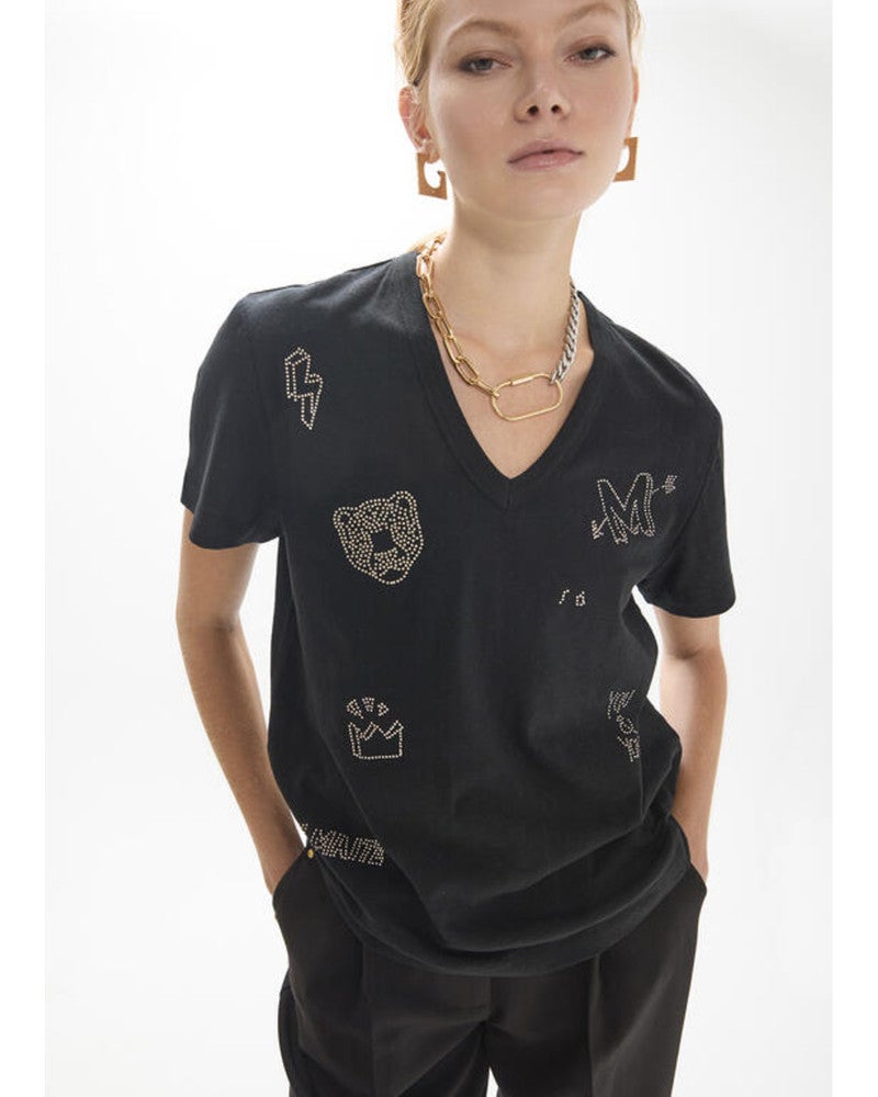 T-shirt Met Prints Zwart 1 T-shirt Met Prints Zwart 1