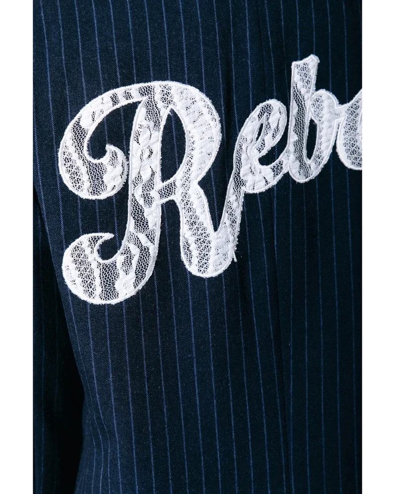 Jesra Pinstripe Single Breasted Blazer Blauw Jesra Pinstripe Single Breasted Blazer Blauw