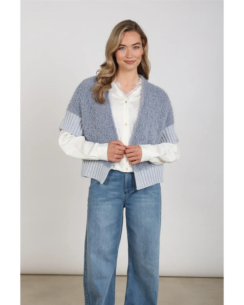 Bell Cardigan Licht Blauw Bell Cardigan Licht Blauw